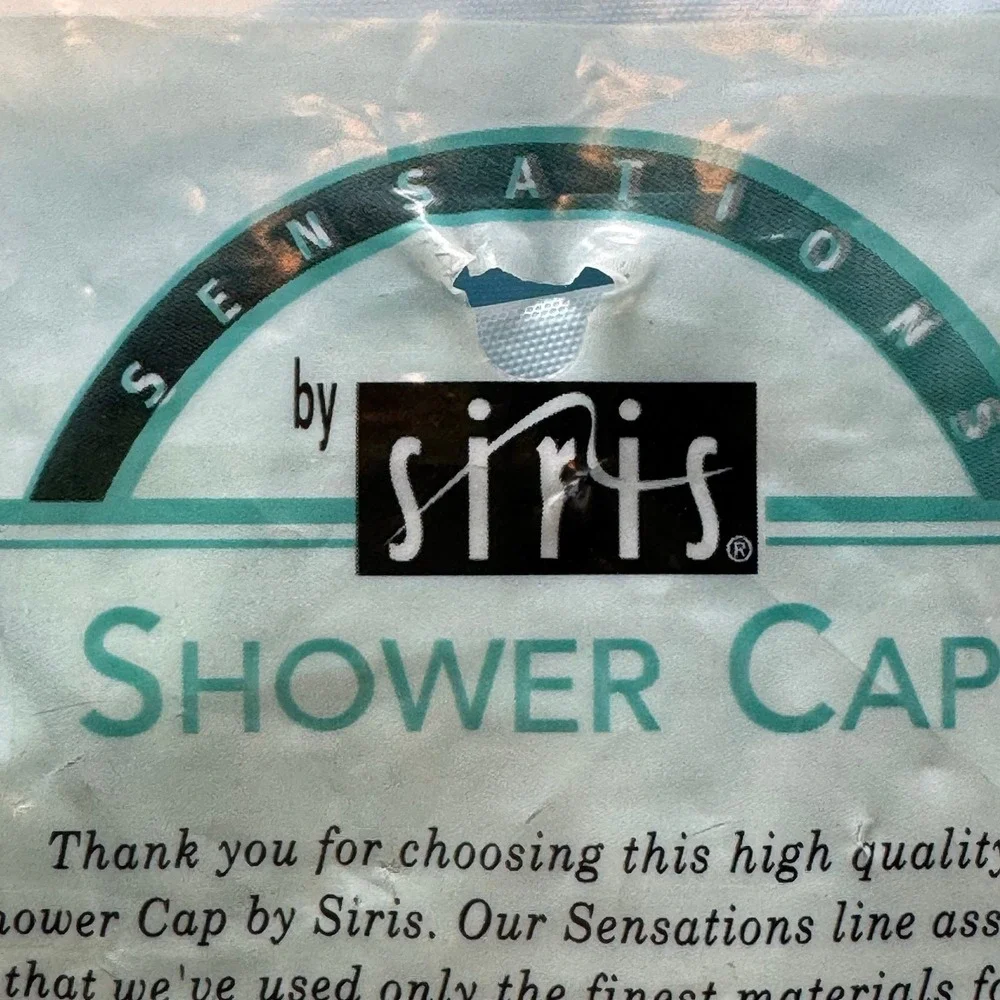 Siris Large Blue Vinyl Solid Color Shower Cap Quality Crafted Beauty Salon‎ Hair